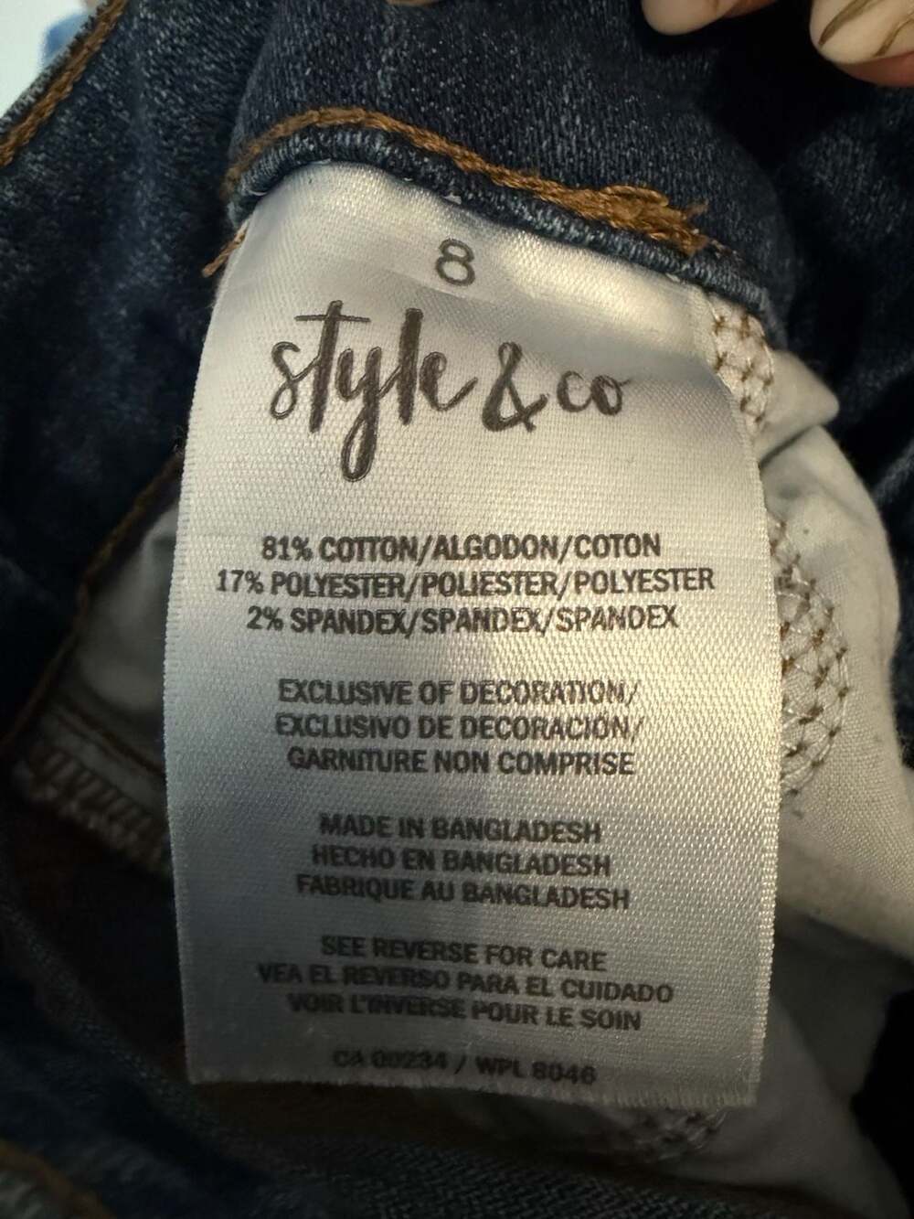 Style & co Curvy Skinny Leg Embroidered Floral Denim Jeans - Picture 7 of 7